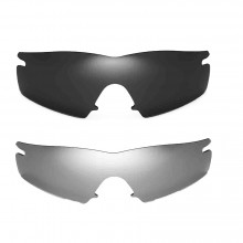 New Walleva Polarized Black + Titanium Replacement Lenses For Oakley M Frame Strike Sunglasses
